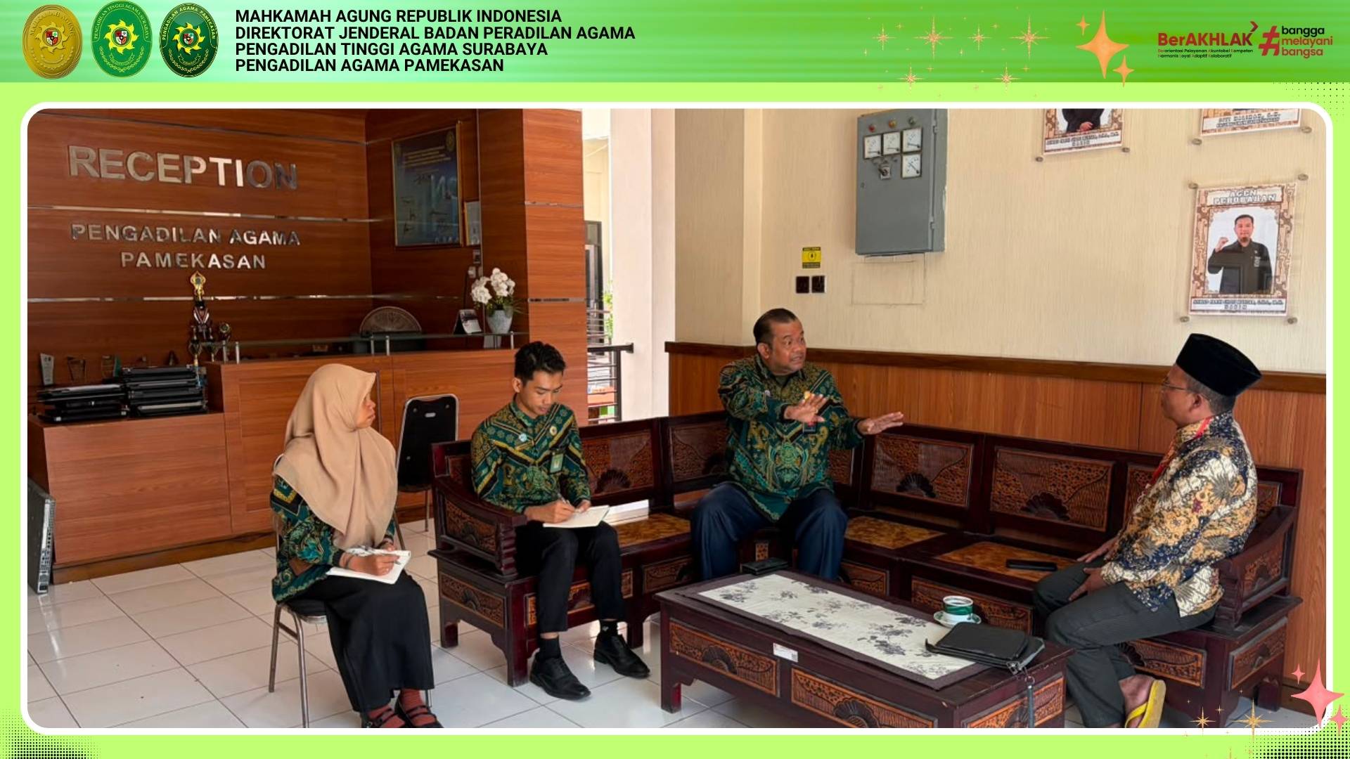 Ketua Pengadilan Agama Pamekasan Gelar Audiensi Teknis Percepatan Isbat Nikah dan Sosialisasi Program Masuk Desa
